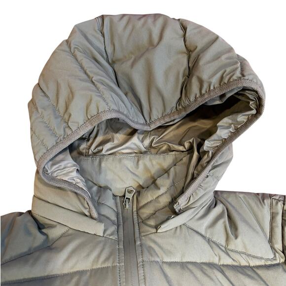 ZARA Light Brown Long Sleeve Full Zip Hooded Puffer Jacket Women's Size Small - Picture 6 of 9